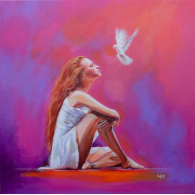 'Bliss'©  £777  (60cm x 60cm deep edge canvas)