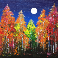 'Autumn Full Moon'  £75  (20cm x 20cm)